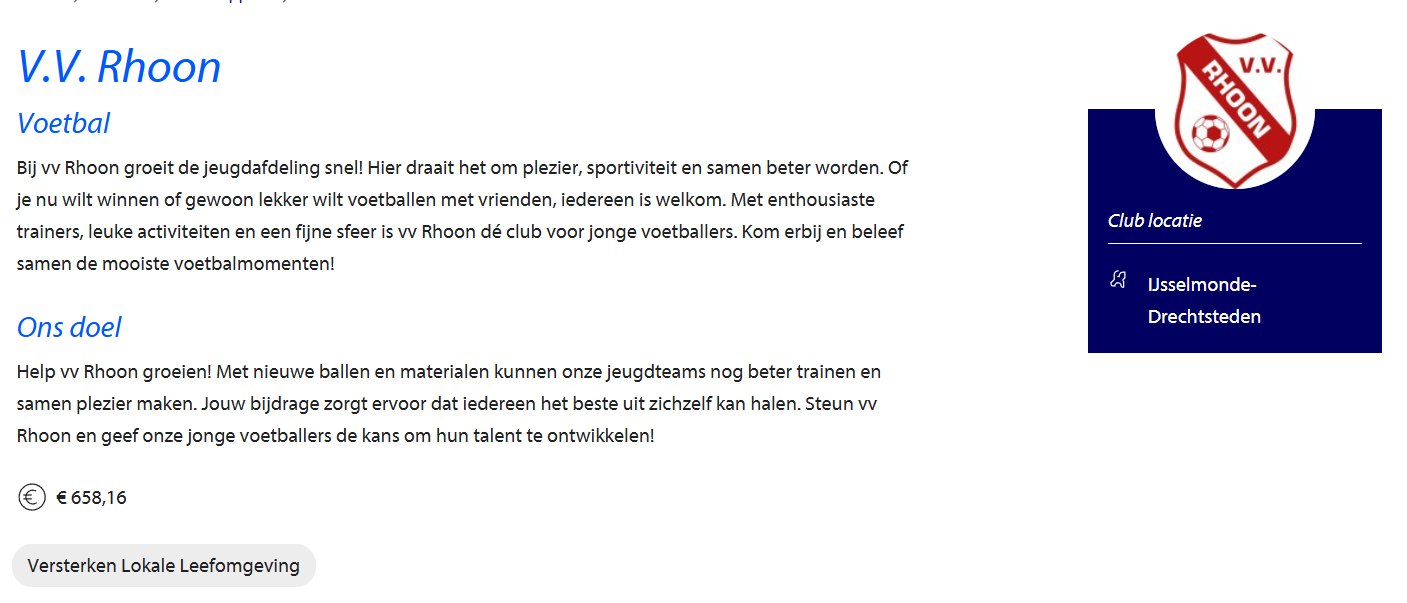 RABO CLUBSUPPORT : € 658,16