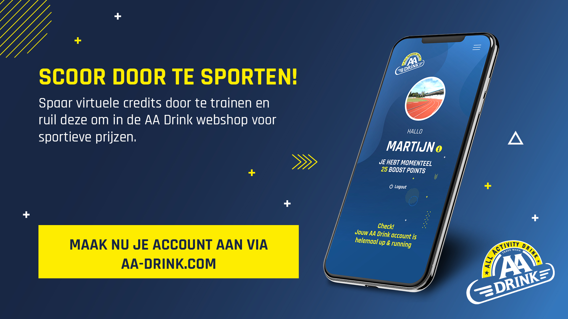 AA Drink actie Scoor door te Sporten