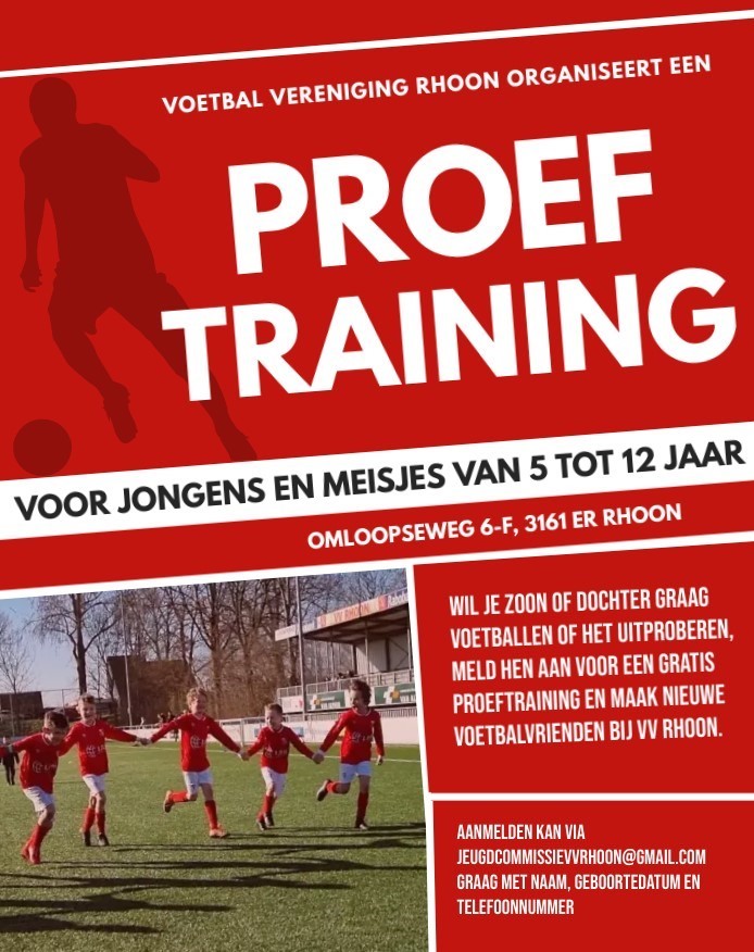Het nieuwe voetbalseizoen gaat weer van start bij v.v. Rhoon!